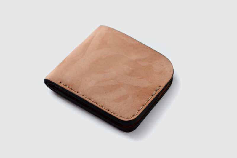 Classic wallet with suede effect  •  Copper color