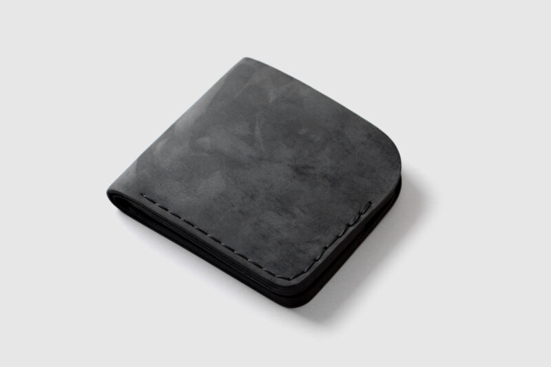 Classic wallet with suede effect  •  Black color