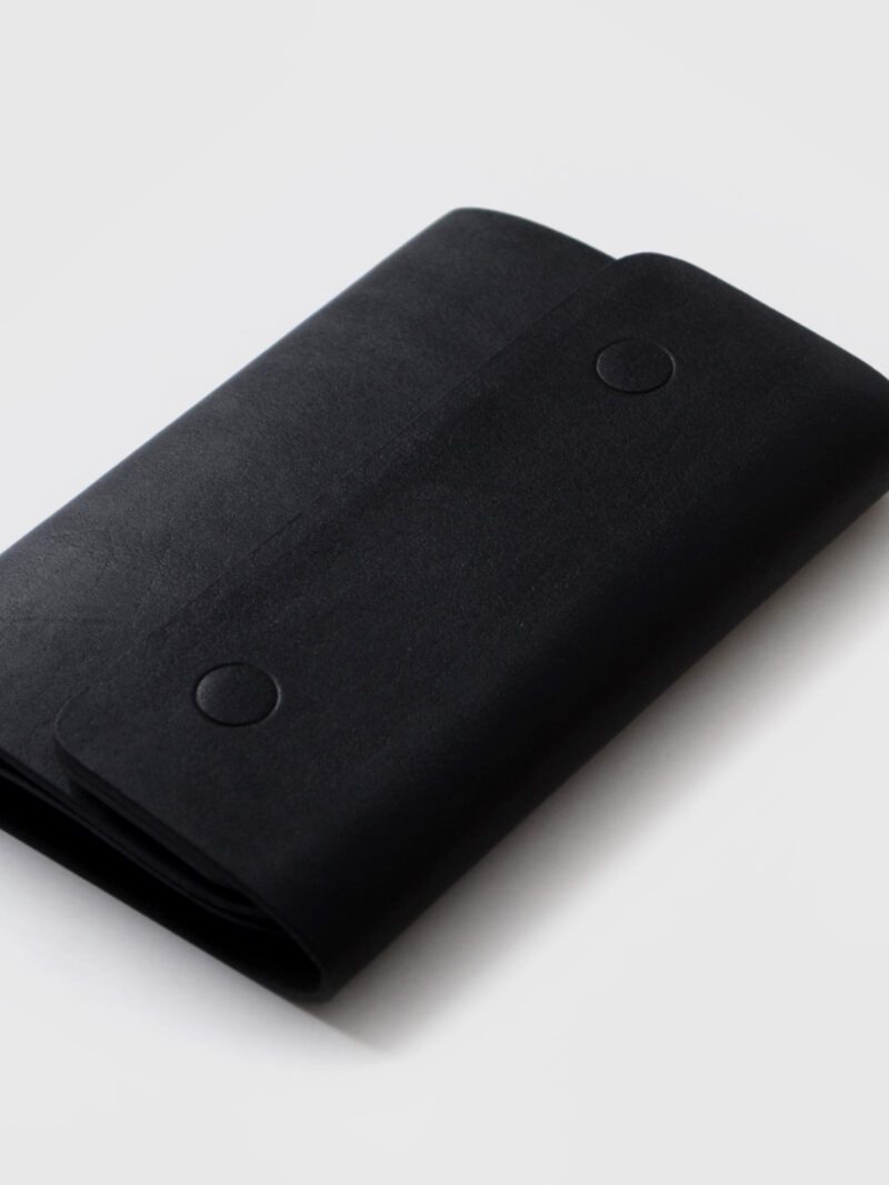Passport cover with button  •  Black color